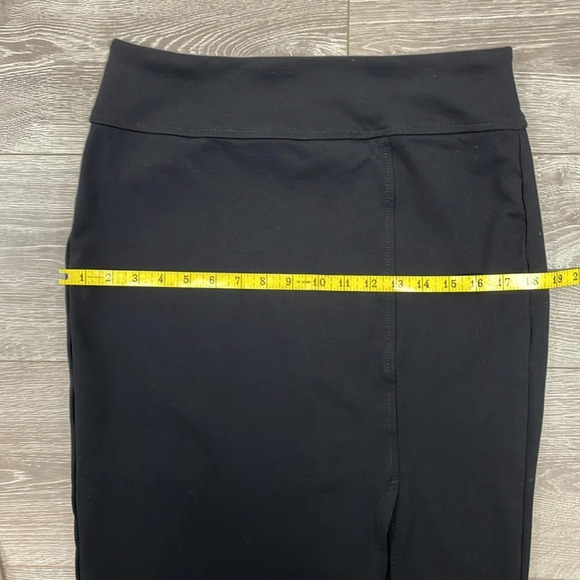 Worthington Black Midi Skirt Stretch Front Slit M - Picture 6 of 10